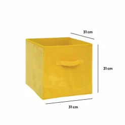 Panier de rangement Velouria Jaune
