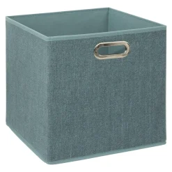 Panier de rangement (31 x 31 cm) Helena Bleu pétrole chiné