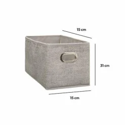 Panier de rangement (15 x 31 cm) Helena Beige chiné