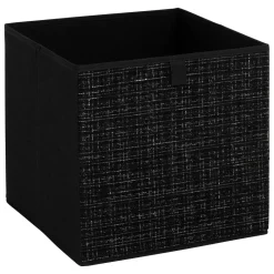 Panier de rangement (31 x 31 cm) Tweed Noir
