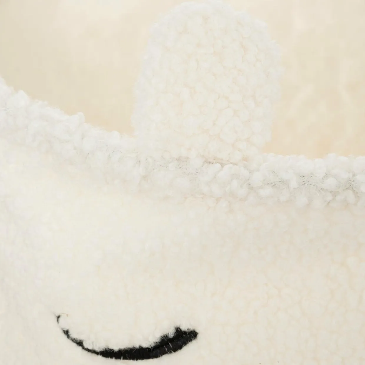 Panier à jouets (H40 cm) Bouclette Blanc
