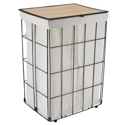 Panier à linge pliable (H60 cm) Industriel Ecru