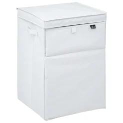 Panier à linge pliable (36 x 36 x 55 cm) Colorama Blanc