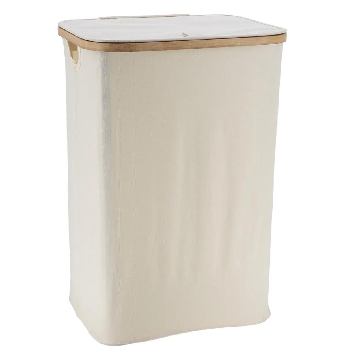 Panier à linge rectangulaire et pliable (H60 cm) Purebamboo Ecru