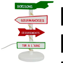 Panneau de direction lumineux Fête foraine (H11 cm) pour village