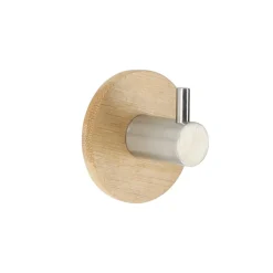 Patère adhesive 3M bambou (D5 cm) Chrome