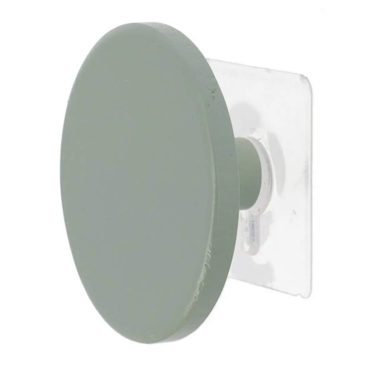 Patère adhésive (D8,5 cm) Easy Chic Kaki