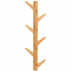 Patère double sens 6 têtes Bambou Naturelle