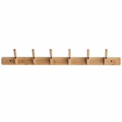 Patère double sens 6 têtes Bambou Naturelle