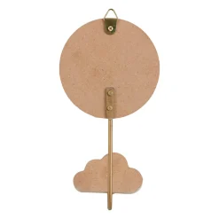Patère murale enfant bois (H16 cm) Licorne Rose