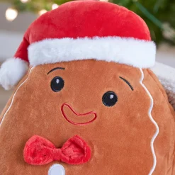 Peluche (H35 cm) Joyeux Pain d'épices Marron et rouge