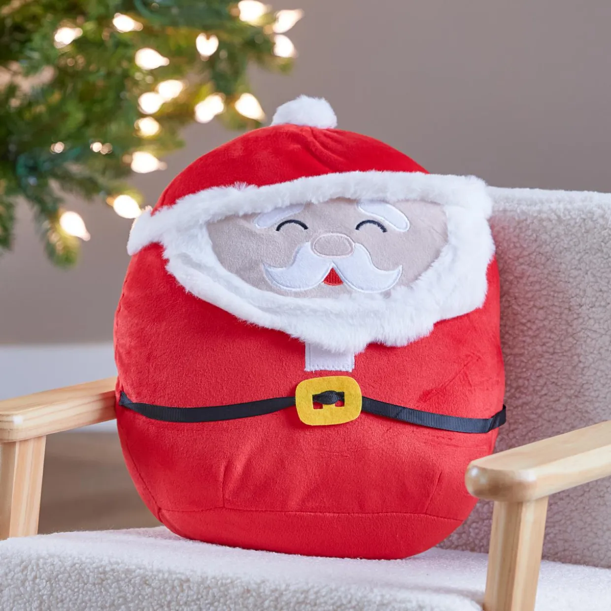 Peluche (H35 cm) Joyeux Papa Noël Rouge