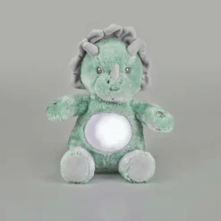 Peluche veilleuse et musicale bébé Dino Verte