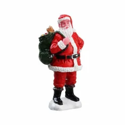 Personnage Lemax Père Noël et sa hotte