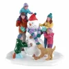Personnages Lemax Bonhomme de neige en équipe