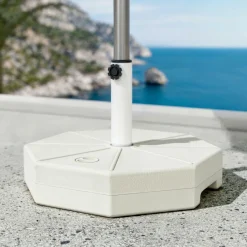 Pied de parasol universel à remplir 28L Blanc
