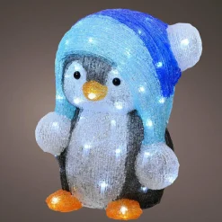 Pingouin lumineux 60 LED (H33 cm) Fripon Blanc froid