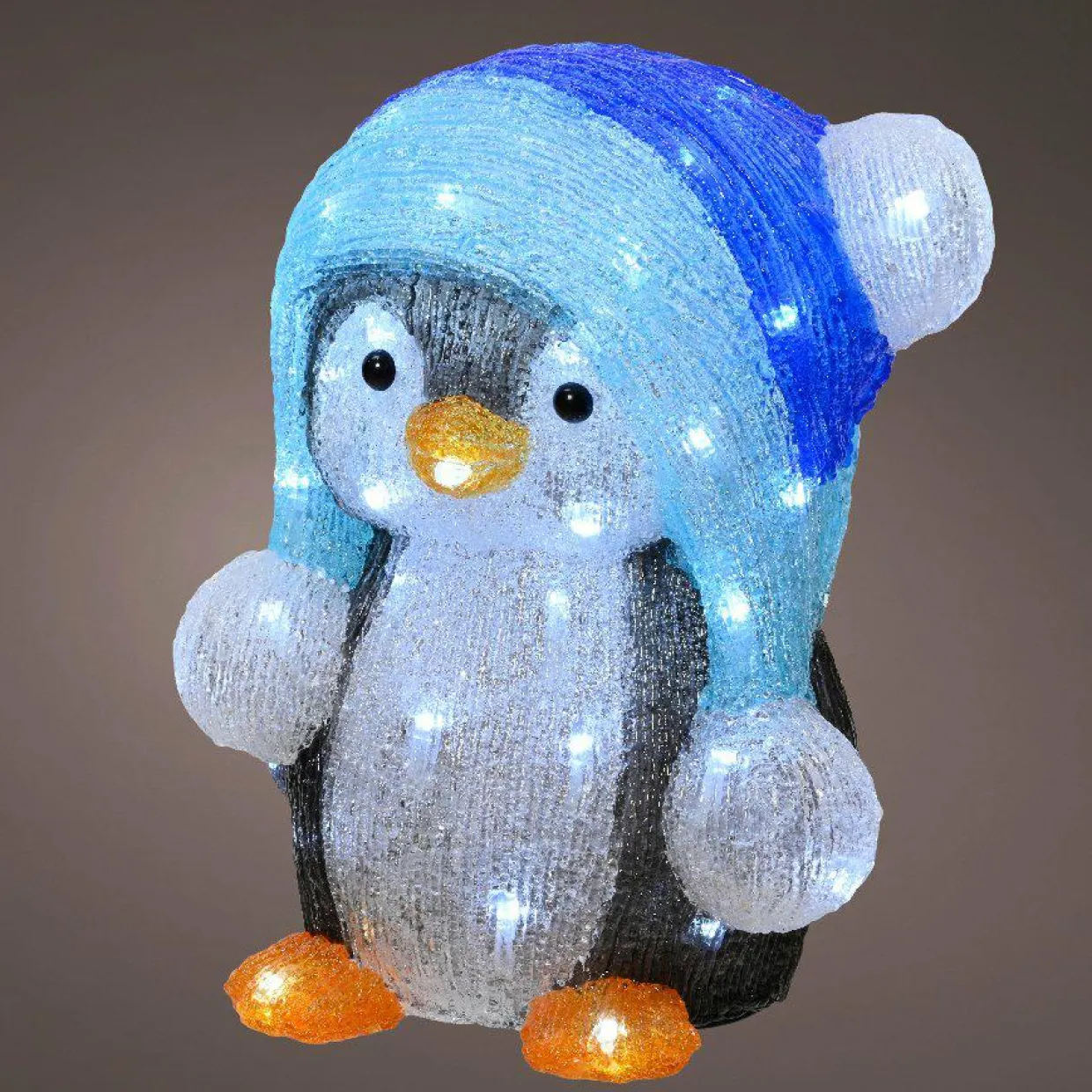 Pingouin lumineux 60 LED (H33 cm) Fripon Blanc froid