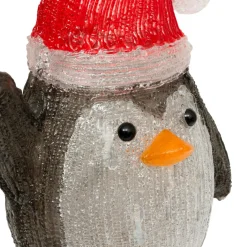 Pingouins lumineux solaire 50 LED (H49 cm) Les copains clignotants Blanc froid
