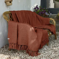 Plaid canapé matière recyclée (180 x 220 cm) Gabin Terracotta