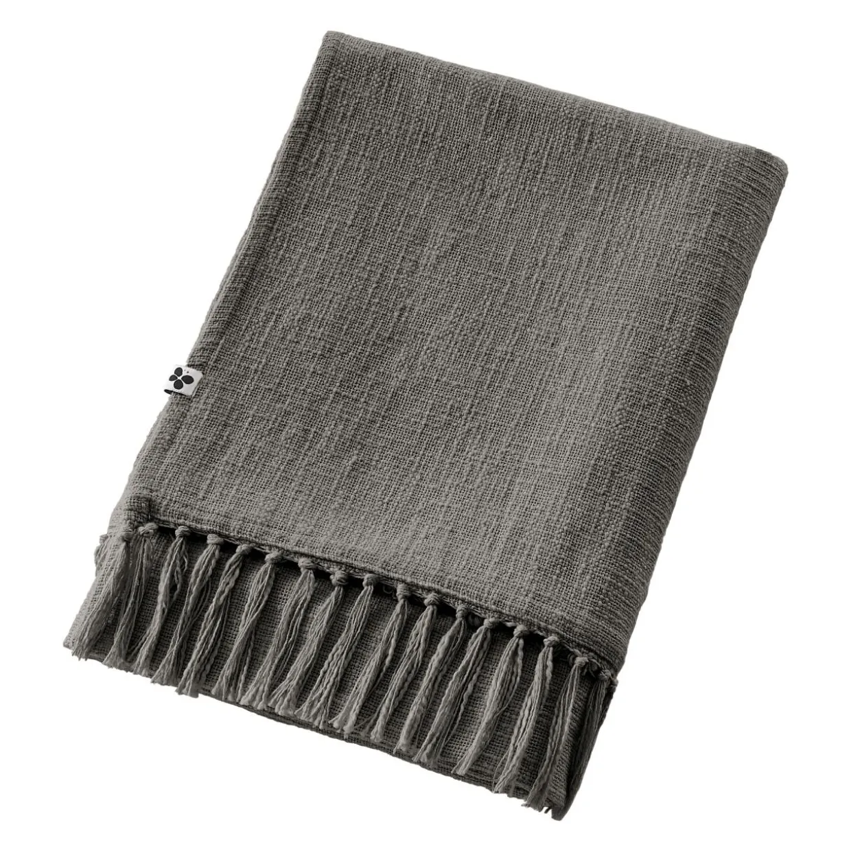 Plaid coton (130 x 160 cm) Sixtine Gris ardoise