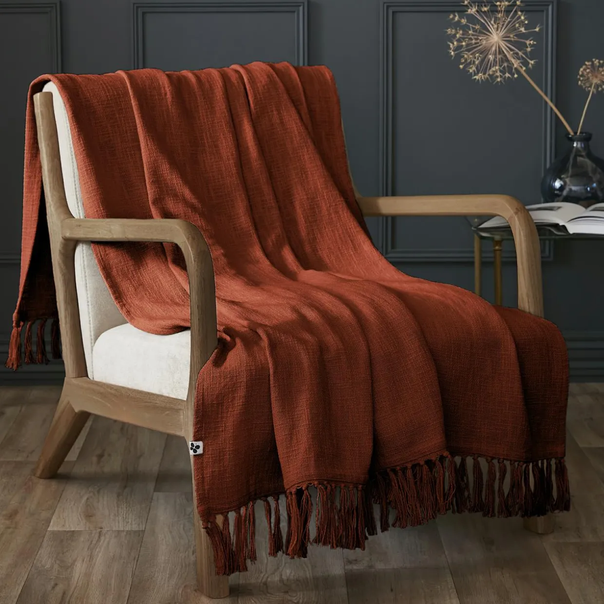 Plaid coton (130 x 160 cm) Sixtine Terracotta