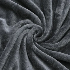 Plaid doux (180 cm) Tendresse Gris anthracite