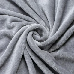 Plaid doux flanelle (130 x 180 cm) Didou Gris clair