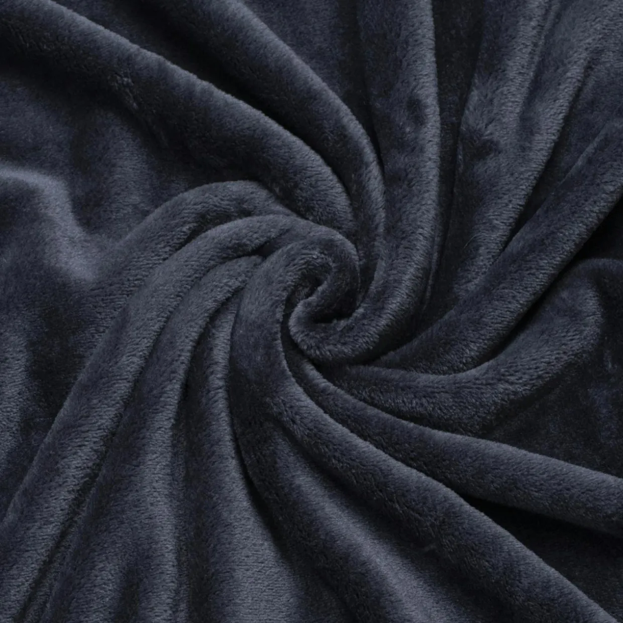 Plaid doux flanelle (180 x 230 cm) Didou Gris anthracite