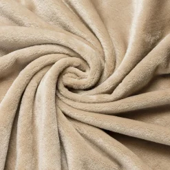 Plaid doux flanelle (130 x 180 cm) Didou Marron glacé