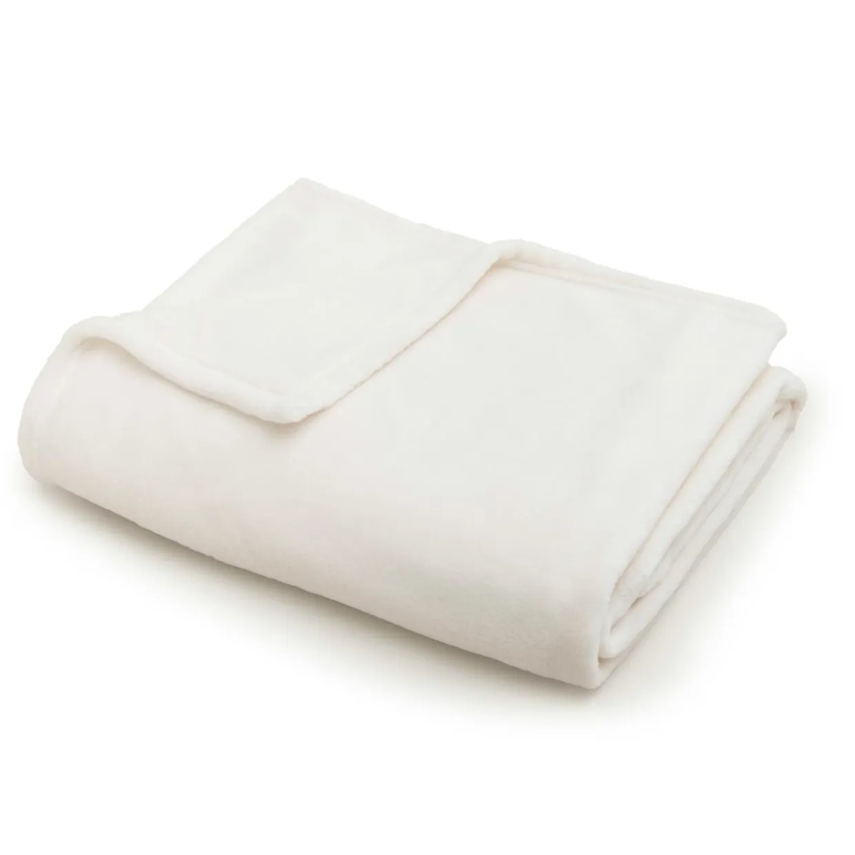 Plaid doux flanelle (125 x 150 cm) Didou Ivoire