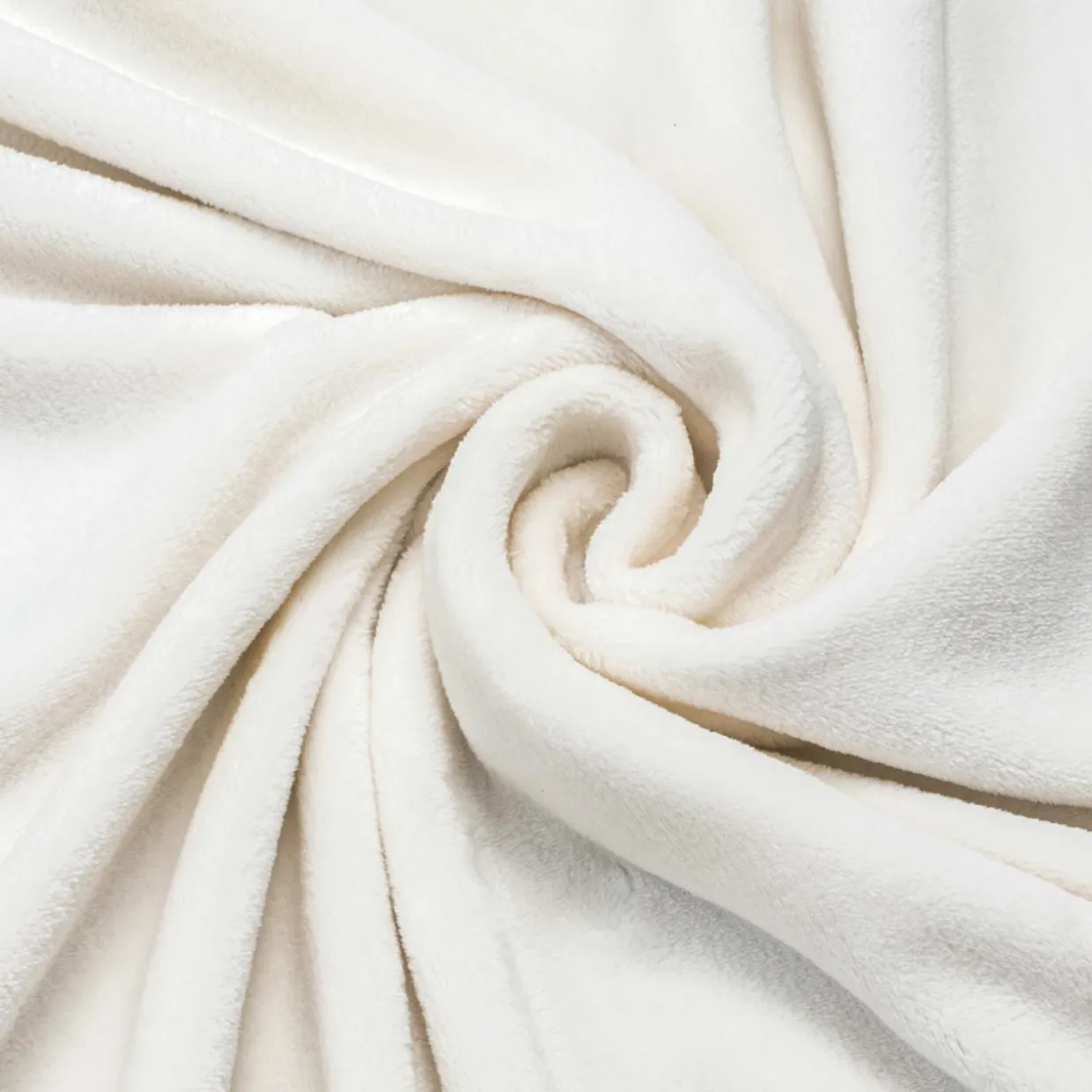 Plaid doux flanelle (180 x 230 cm) Didou Ivoire
