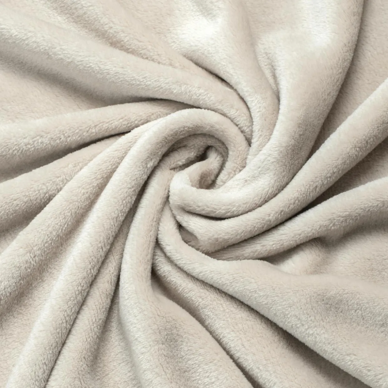 Plaid doux flanelle (180 x 230 cm) Didou Beige grège