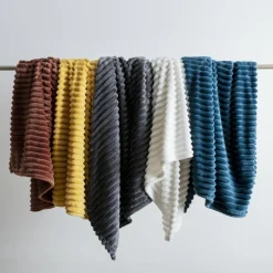 Plaid doux (125 x 150 cm) Dune Ivoire