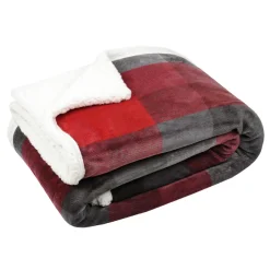 Plaid doux (130 x 160 cm) Ecossais Rouge