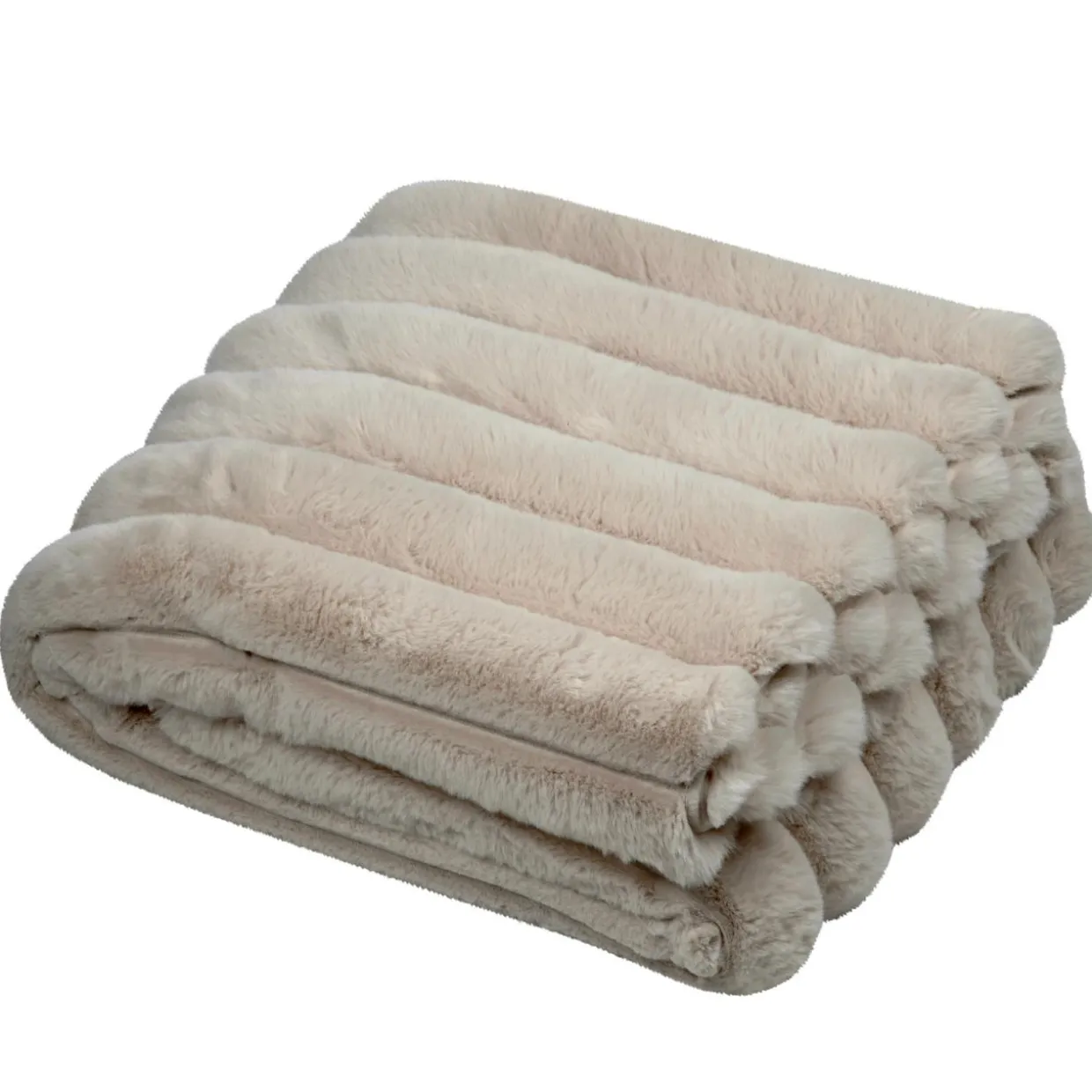 Plaid fausse fourrure (130 x 160 cm) Polary Beige