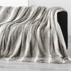 Plaid fausse fourrure (180 x 220 cm) Sven Beige