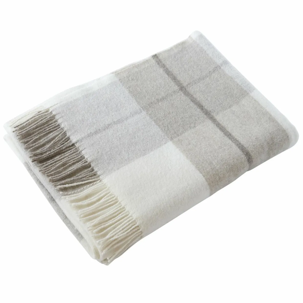 Plaid laine naturelle (140 x 200 cm) Marius Beige