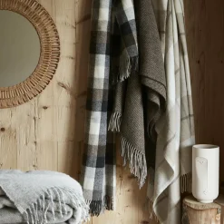 Plaid laine naturelle (140 x 200 cm) Marius Beige