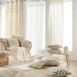 Plaid polycoton tufté (125 x 150 cm) Inca Beige