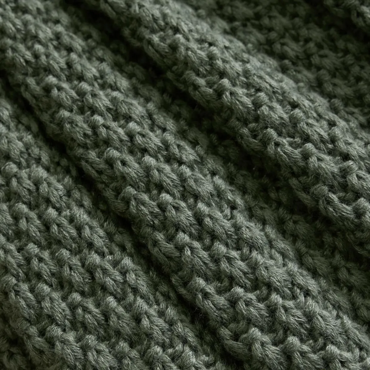 Plaid tricot (125 x 150 cm) Tessa Vert kaki
