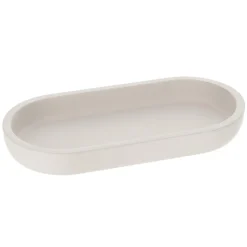 Plateau de rangement ovale (19,5 cm) Japandi Beige