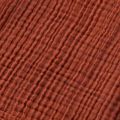 Poncho de bain enfant gaze de coton 2/5 ans Gaïa Terracotta