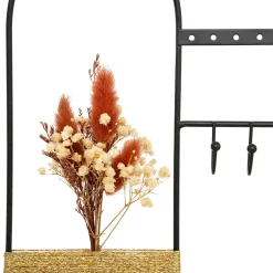 Porte bijoux métal et bois (H26 cm) Automne Noir