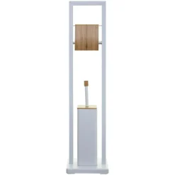 Porte-papier toilettes et brosse WC Natureo Blanc