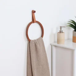 Porte serviette adhésif arrondi (D21 cm) Season Color Caramel