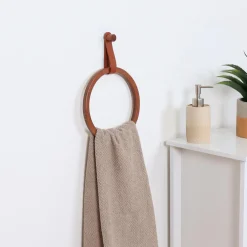Porte serviette adhésif arrondi (D21 cm) Season Color Ambre