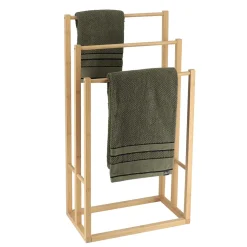 Porte serviette en bambou 3 niveaux (H82 cm) Harmonie Naturel