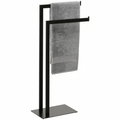Porte-serviettes 2 barres (H81 cm) Métal Noir