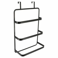 Porte serviette sur porte 3 barres (42 x H69 cm) Métal Noir